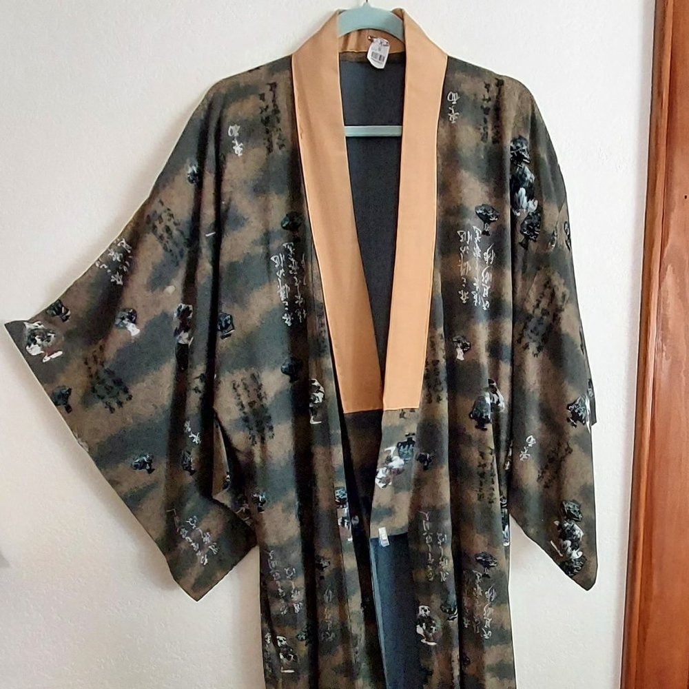 Vintage Wool Japanese Kimono